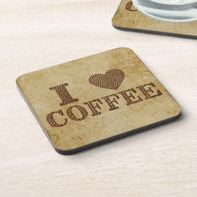 Porta-copo Eu Adoro Coaster De Bebidas De Café (Left Side)