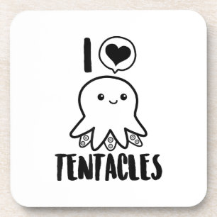 Porta-copo Eu Adoro Tentáculos T-shirt Cute Octopus Tee