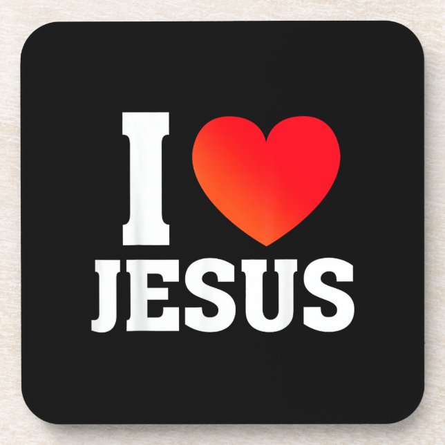Porta-copo Eu Amo Jesus (Frente)