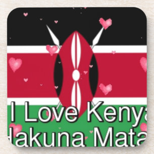 Porta-copo Eu Amo! Kenya Hakuna Matata