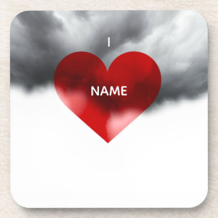 Porta-copo Eu Amo Nome Personalizado