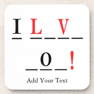 Porta-copo Eu amo o estilo You-Hangman de Shirley Taylor
