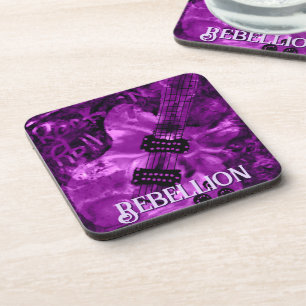 Porta-copo Eu Amo Rock 'N Roll Guitarra Elétrica Personalizad