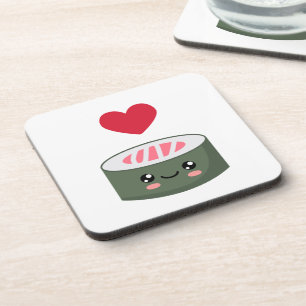 Porta-copo Eu amo Sushi