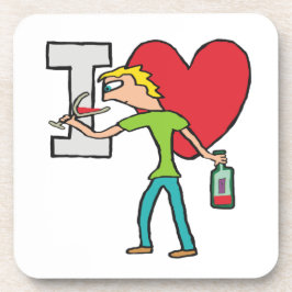 Porta-copo Eu Amo Vinho