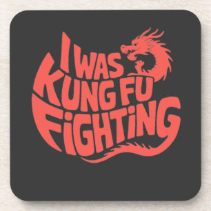 Porta-copo Eu estava lutando contra Kung Fu