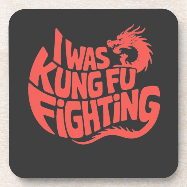 Porta-copo Eu estava lutando contra Kung Fu (Frente)