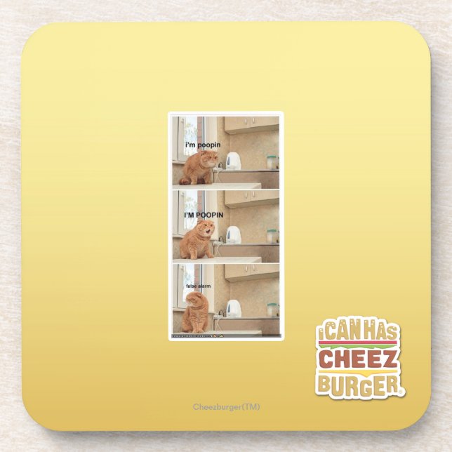 Porta-copo Eu estou fazendo cocô! (Frente)