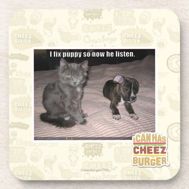 Porta-copo Eu fixo o filhote de cachorro (Frente)