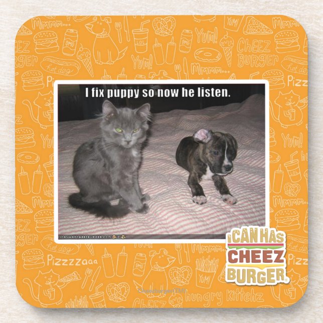 Porta-copo Eu fixo o filhote de cachorro (Frente)