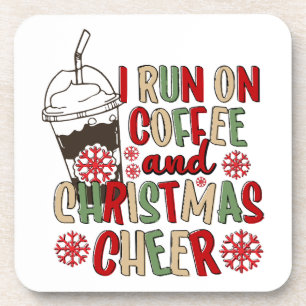 Porta-copo Eu Funciono Com Café e Alegria de Natal