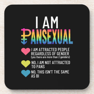 Porta-copo Eu Sou Pansexual - LGBTQIA Orgulho Arco-Íris Coraç