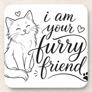 Porta-copo Eu Sou Seu Amigo Peludo Design de Animalzinho Fofo