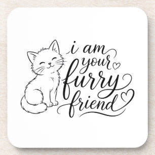 Porta-copo Eu Sou Seu Amigo Peludo Design Fofo de Animal de E