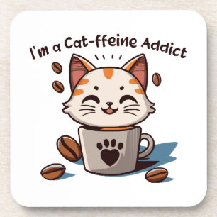 Porta-copo Eu sou um viciado em Cat-feína