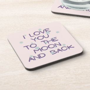 Porta-copo Eu te amo na lua e de volta