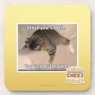 Porta-copo Eu te amo, sofá