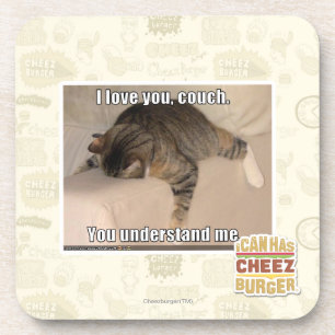 Porta-copo Eu te amo, sofá