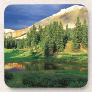 Porta-copo EUA, Colorado. Montanha Vermelha ao pôr do sol