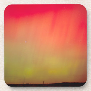 Porta-copo EUA, Idaho. Aurora boreal, luzes do norte às 2