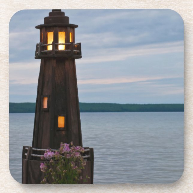 Porta-copo EUA, Michigan. Farol de decoração de vara (Frente)
