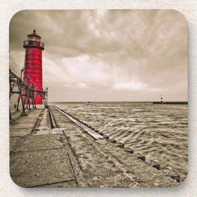 Porta-copo EUA, Michigan, Farol de Grand Haven (Frente)