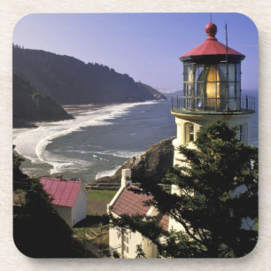 Porta-copo EUA, Oregon, Florence. Farol Heceta Head