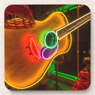 Porta-copo EUA, Texas, Austin. Guitarra Neon em Blackmail