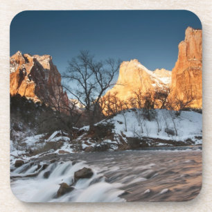 Porta-copo EUA, Utah, Parque Nacional Zion. Nascer do sol na