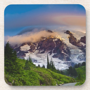 Porta-copo EUA, Washington, Mt. Rainier. Sol da manhã