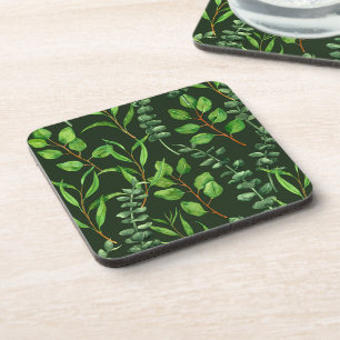 Porta-copo Eucalipto em verde escuro