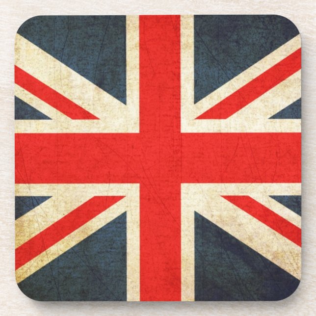 Porta-copo Excelente Britian Flag em Grunge (Frente)