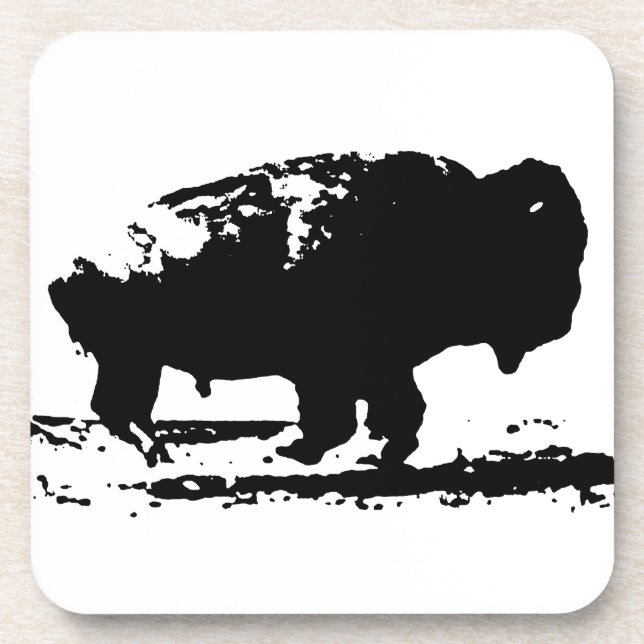 Porta-copo Executando Buffalo Bison Pop Art (Frente)