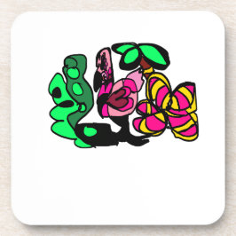 Porta-copo Exibir vibração de flamingo rosa