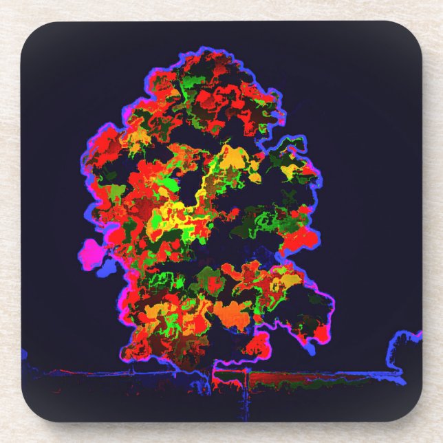Porta-copo Explosão de árvore neon (Frente)
