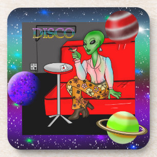 Porta-copo Extraterrestre Retro dos Anos 70 em Lounge de Disc