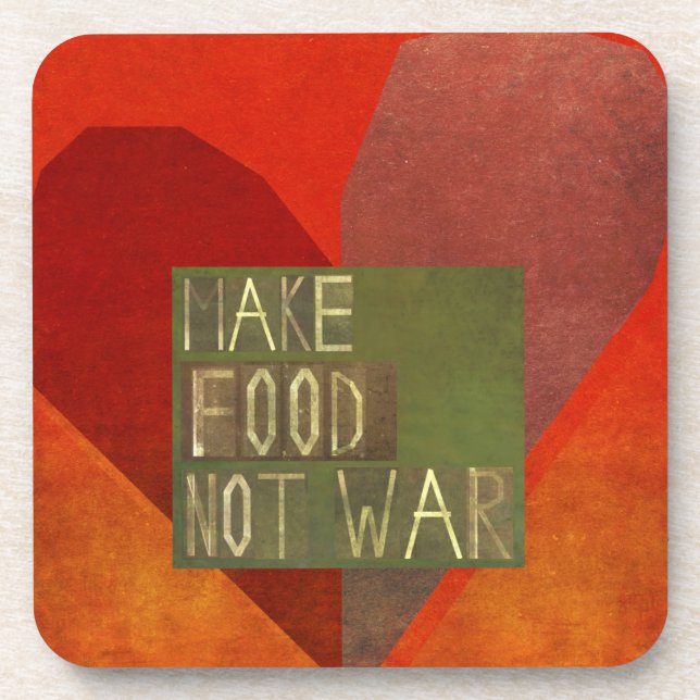 Porta-copo Faça a guerra da comida não (Frente)