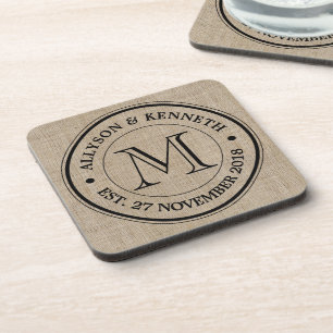 Porta-copo Faça seu próprio Monograma do logotipo retrorref