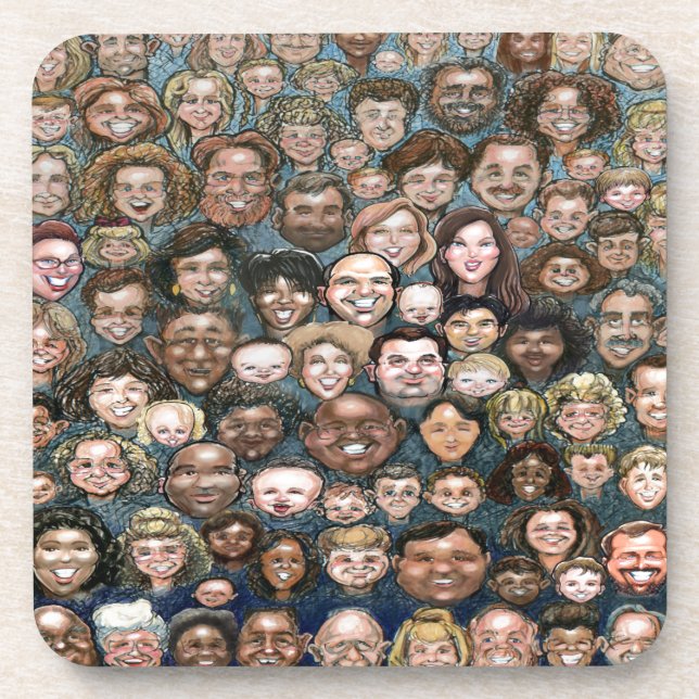 Porta-copo Faces de Humanidade (Frente)