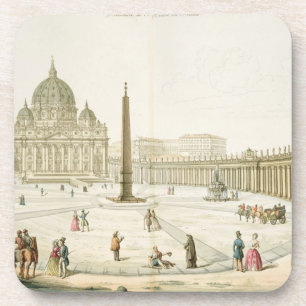 Porta-copo Fachada de St Peter em Roma com a praça em f