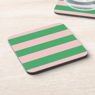Porta-copo Faixa Horizontal Rosa e Verde Quaisquer dimensõe