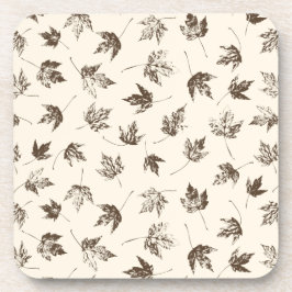 Porta-copo Fall Maple Folhas no creme - padrão sem falhas.