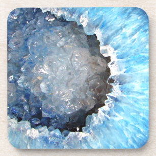 Porta-copo Falln Blue Crystal Geode