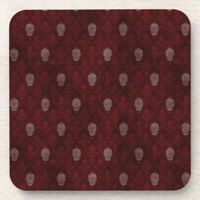 Porta-copo Falln Victorian Skulls Red (Frente)