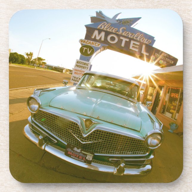 Porta-copo Famoso Motel Blue Swallow na Rota 66 (Frente)