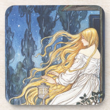 Fantasia Conto de Fadas Vintage Rapunzel Art Nouve