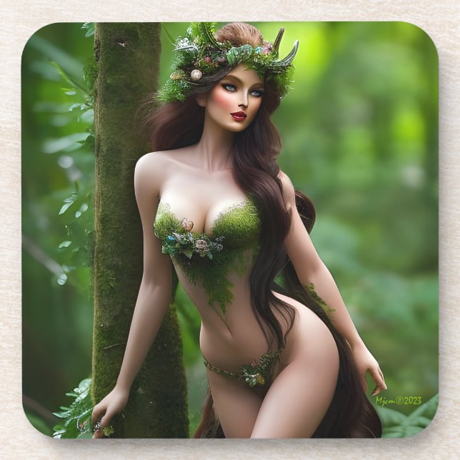 Porta-copo Fantasia Linda Floresta Fada (Frente)