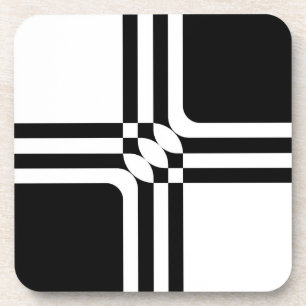 Porta-copo Fantasia negra e branca