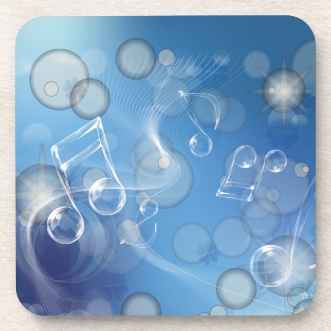 Porta-copo Fantasy Glass Music Notes (Frente)