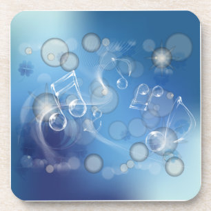 Porta-copo Fantasy Glass Music Notes